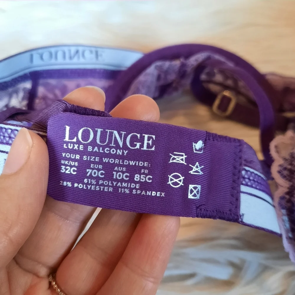 Lounge Purple Lace Luxe Balcony Bra 32C_6